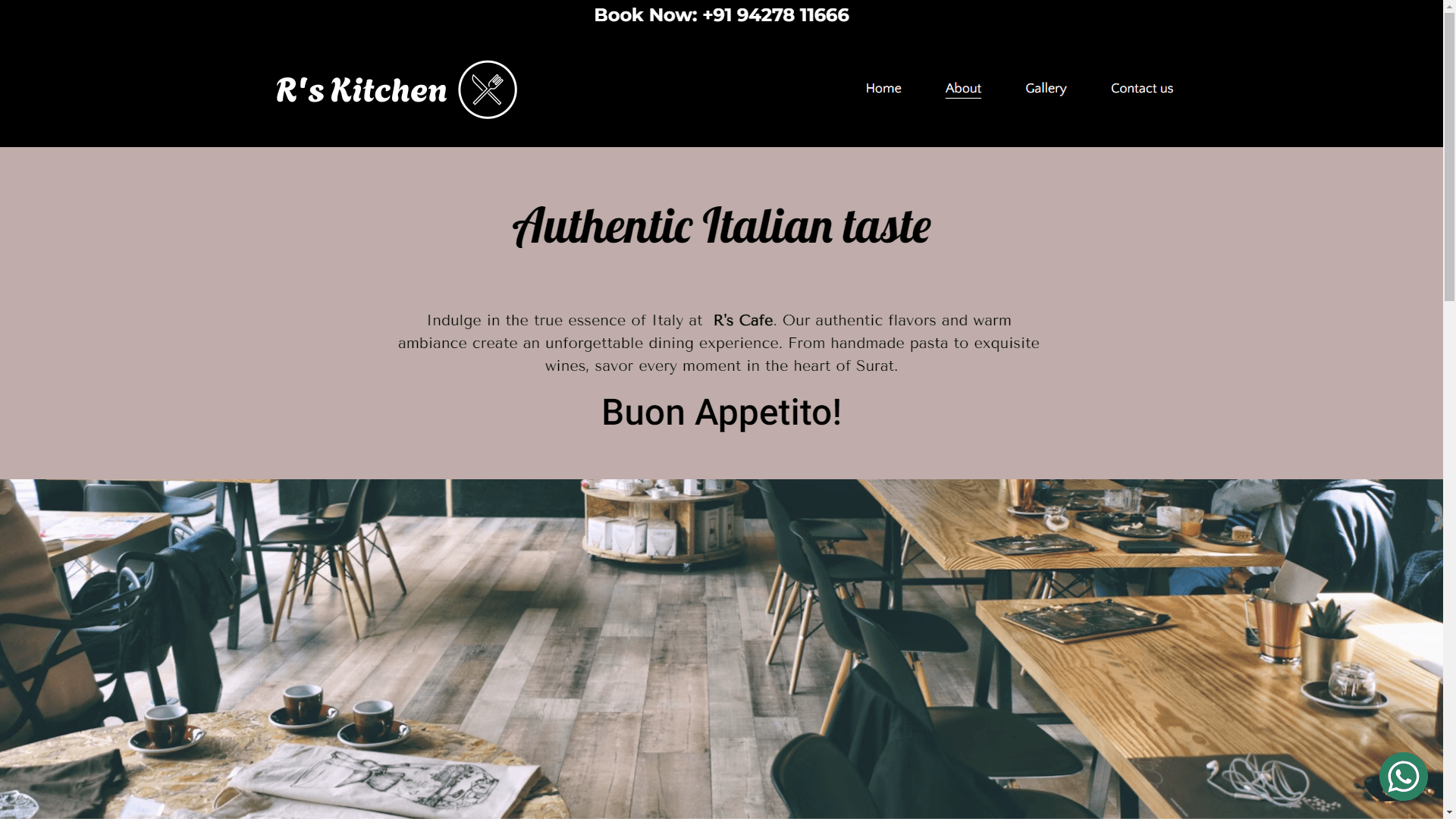 restaurant website concept